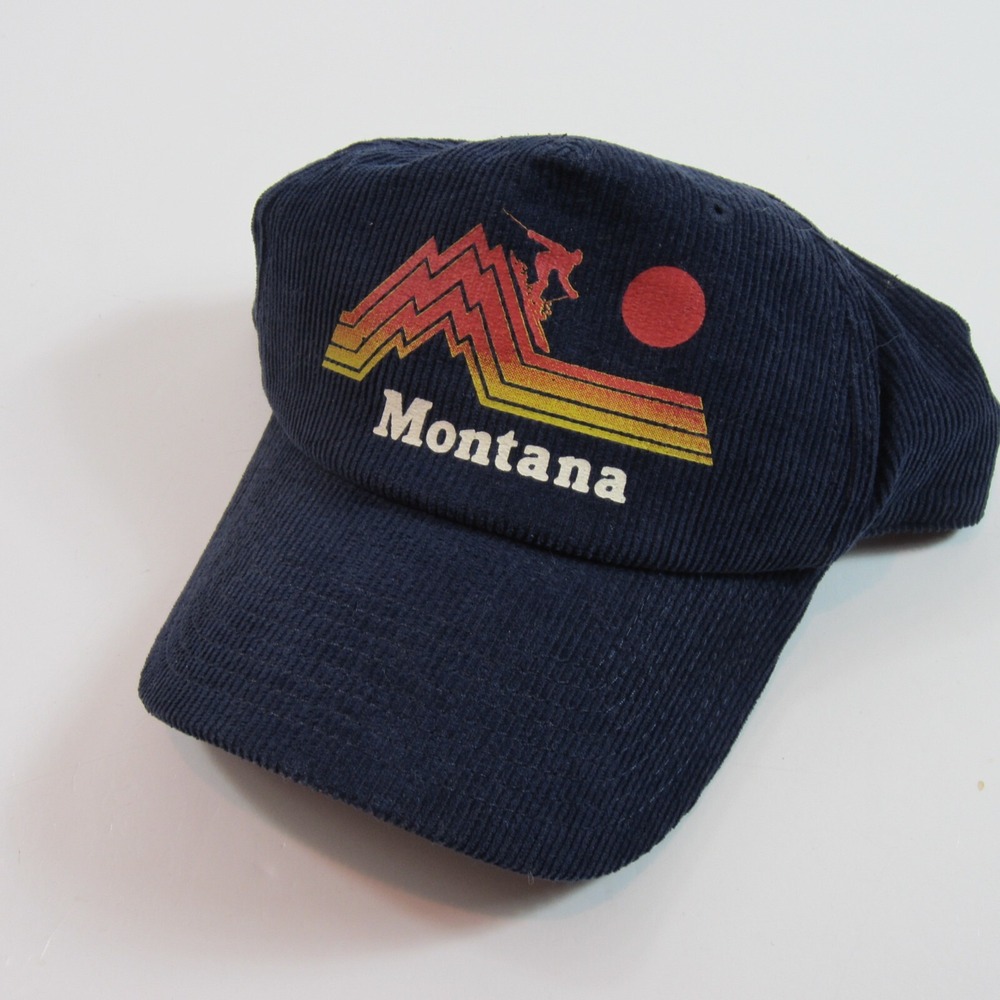 american needle hat corduory montana blue snapback